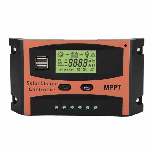 12V / 24V MPPT Panou solar Regulator Ecran LCD Control automat baterie Control afisaj LCD (30A / 40A / 50A) Portocaliu + Negru