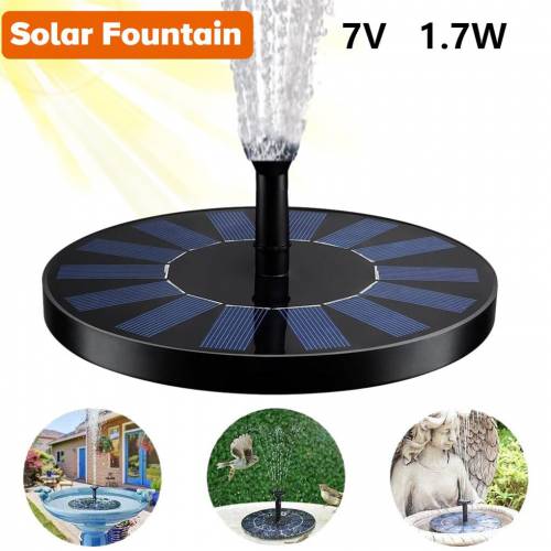 Fantana solara 7V Pompa de fantana cu panou solar rezistent la apa 1 - 7W Pompa de apa pentru gradina si piscina in curte Decorare peisaj in aer liber