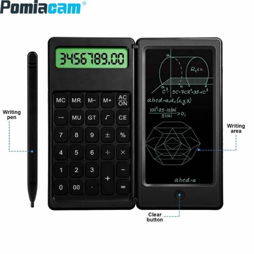 Mini Calculator JSK917 cu Tableta - panou solar portabil - tablou LCD de scris de mana functie birou calculator calculator baterie moneda