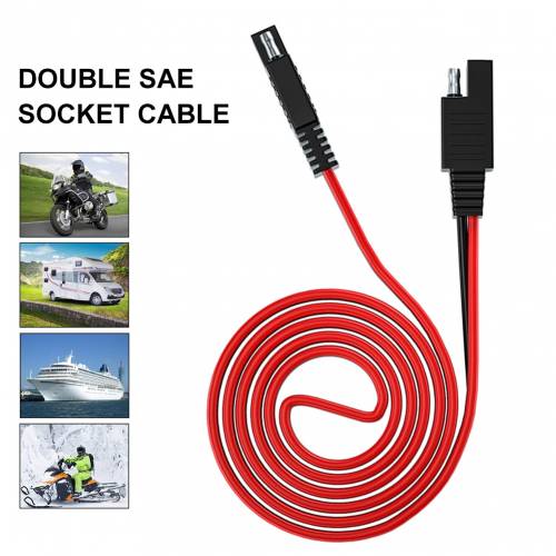 Cablu prelungitor SAE-SAE Deconectare rapida cablaj cablu Conector SAE 100CM Durabil pentru panoul solar auto Livrare rapida