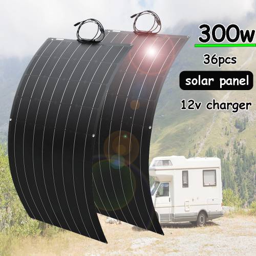 2022 Panou solar 300w 200w 150w 12v kit complet incarcator solar flexibil pentru baterie 12v/24v masina barca frigider acasa camping