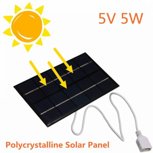 2buc panou solar USB in aer liber 5W 5V portabil incarcator solar panou catarare rapid incarcator Polysilicon tableta Generator solar calatorie