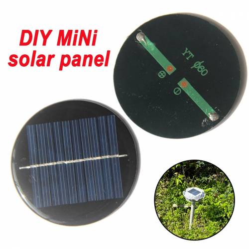 5/10 buc 2W 60mA Placa solara epoxidica 60MM DIY Mini Modul de celule solare din silicon policristalin Panou solar rotund Placa epoxidica
