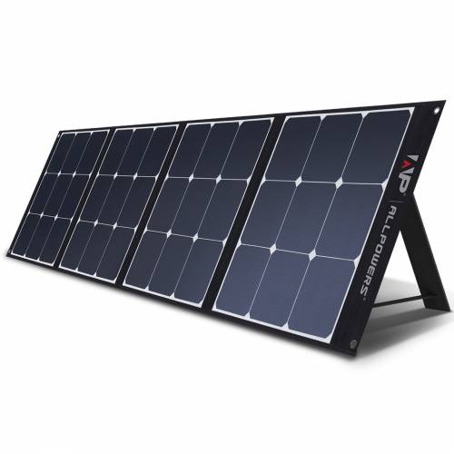 ALLPOWERS 200W Panoul solar portabil de rezerva Putere de rezerva monocristalina Celula solara incarcator de baterie solara pentru camping...