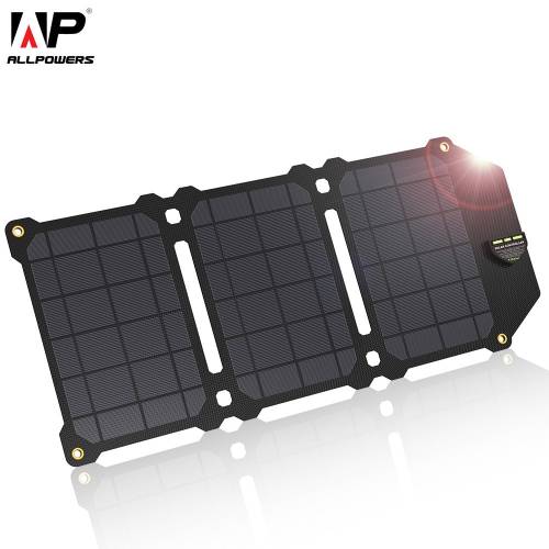 ALLPOWERS 21W Panou solar Celule solare Incarcator solar portabil Baterii Incarcare telefon pentru Sony iPhoneX Plus 11Pro iPad
