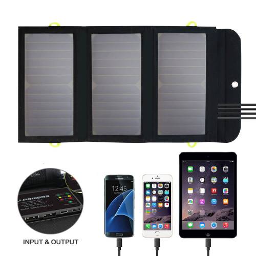 ALLPOWERS Incarcator de panou solar 10000mAh Incarcator de baterie solar cu tip C pentru iPhone 11 Pro Max iPad Air Samsung Huawei Xiaomi