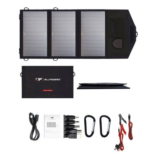 ALLPOWERS Incarcator panou solar Incarcator portabil pliabil incarcator solar pentru tablete telefon 12V Vehicul baterie 18V laptop laptop Difuzor