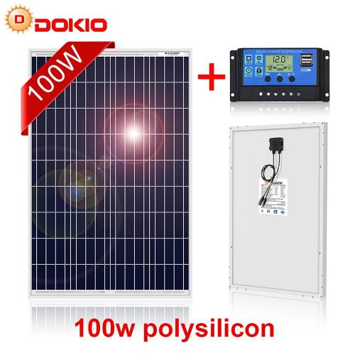 Dokio 100W Panou Solar din Silicon Policristalin China 18V 1012x660x30MM Dimensiune Panou Solar Baterie Solara de calitate superioara China