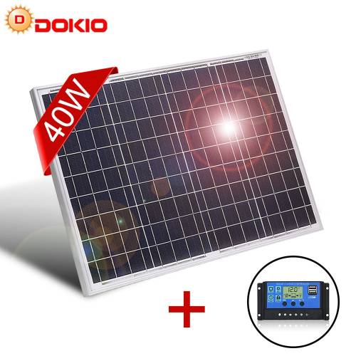 DOKIO 18V 40W Panou solar Silicon Painel policristalin Panou solar de calitate superioara China Fotovoltaic solar