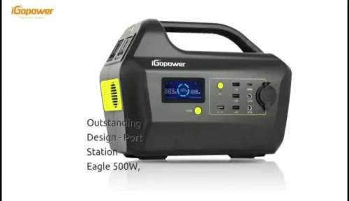 GE500 500Wh Sursa de alimentare portabila de stocare a energiei Sprijina incarcarea panoului solar pentru salvarea medicala de urgenta in aer liber