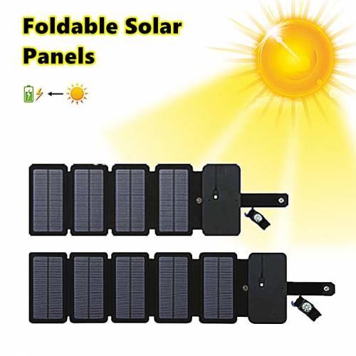 Incarcare solara Incarcator de celule solare pliante 5V Iesire USB Incarcare in exterior Panouri solare portabile pentru echipamente electronice...