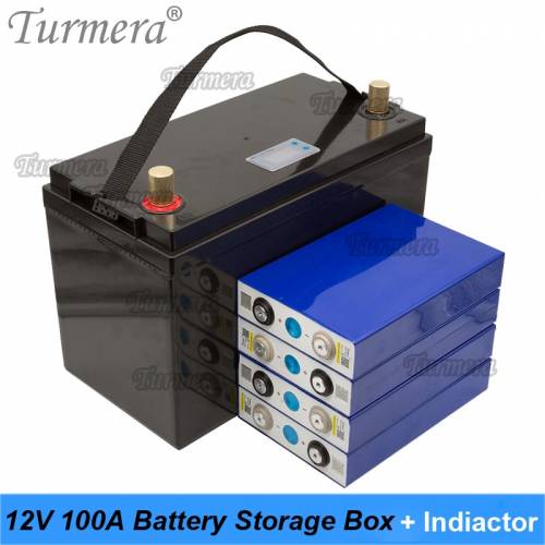 Indicator Cutie de stocare a bateriei de 12V pentru baterii Lifepo4 de 3 - 2V 100Ah Asamblati pe panoul solar sau sursa de alimentare neintrerupta...