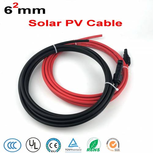 livrare gratuita Cablu PV 6mm2 Cablu extensibil pentru conectarea panoului solar cu conector Cablu solar 10 AMG rosu si negru