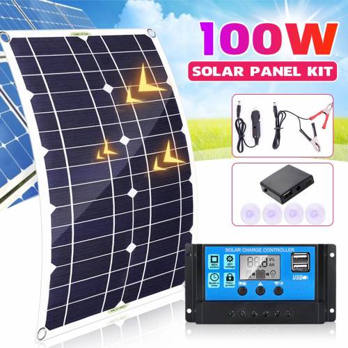 NOU Sistem de panouri solare 12V Panou solar 30/40A/50A/60/70A Controler de incarcare 1000W Kit solar Set complet de generare a energiei