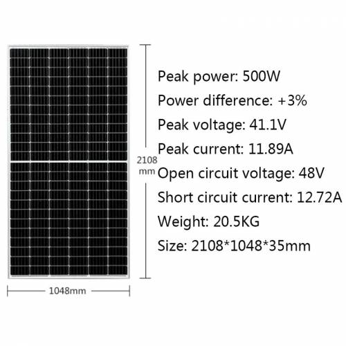 Panou solar 500W Perc Split Half Cut Cell MBB Incarcator baterie solara 5000W 10000w Off On Grid System Pentru Casa Vila Restidencial
