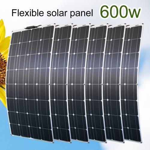 Panou solar 600w Panou solar monocristalin flexibil flexibil 100W 200W 300W 400W 500W Cele mai bune panouri solare pentru barca RV