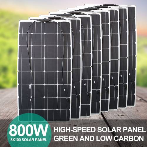 Panou solar flexibil 800W 1000W Solar impermeabil 100W 200W 300W 400W 500W 600W 12V Celule Panouri fotovoltaice pentru camping China