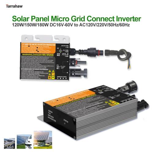 Panou solar Micro Grid Connect Invertor 120W150W180W MPPT Fotovoltaic DC108-30V la AC110V-230V 50HZ/60HZ Acasa Impermeabil IP65