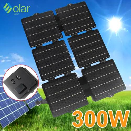 Panou solar pliabil 300W 12V/5V USB dublu - flexibil - rezistent la apa - portabil - incarcator solar - in aer liber - incarcarea bateriei...
