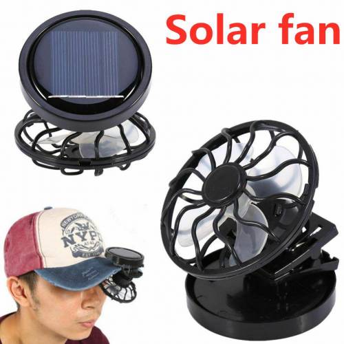 Palarie cu clips Mini Clip Solar Sun Energy Power Panel Cell Cooling Fan Cooler