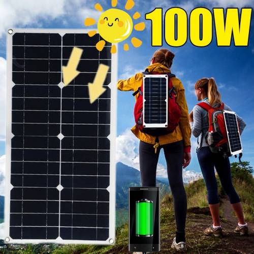 1W/10W/100W Controler Panou Solar 5V Alimentare USB Portabil in aer liber Celula solara Masina Nava Camping Drumetii Calatorii Incarcator pentru...