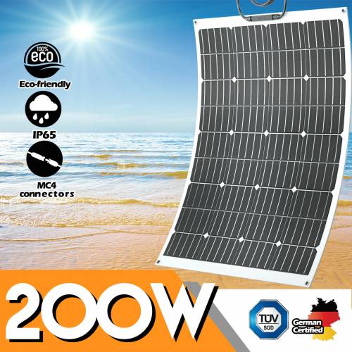 200W 12V Panou Solar Flexibil Mono Superlight Caravan Camping Power Baterie