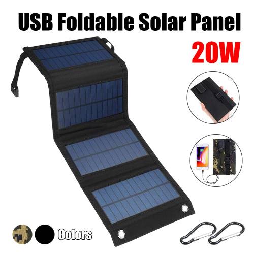 20W panou solar pliabil celula solara pliabila portabila impermeabila 5V USB panouri solare incarcator incarcator mobil pentru baterie