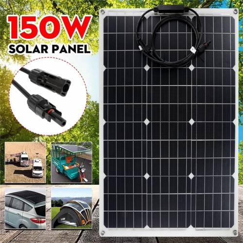 300W / 150W panou solar 18V semi-flexibil monocristalin celule solare placa solara DIY cablu baterie sistem de alimentare pentru masina in aer liber...