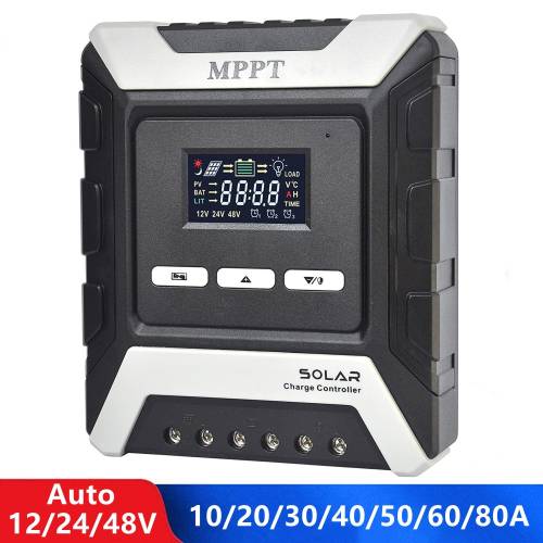50A 60A MPPT Controler de incarcare solara Auto 48V 24V 12V Regulator Display LCD pentru panou solar/plumb-acid/Lifepo4/baterie cu litiu