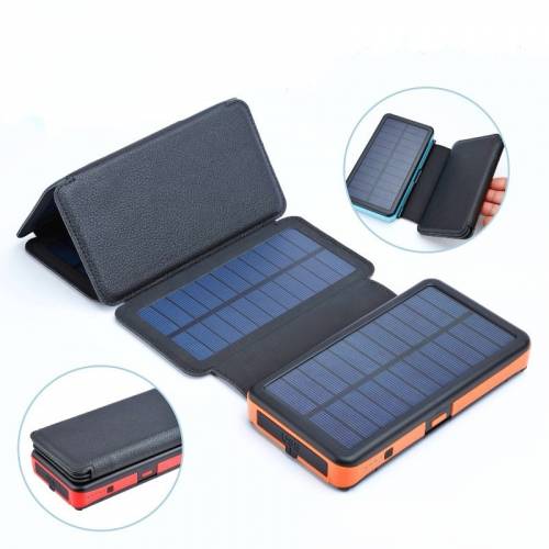 Banca de energie solara impermeabila in aer liber 10000/20000 MA Telefon mobil Incarcare solara portabila Treasure Panou solar magnetic detasabil