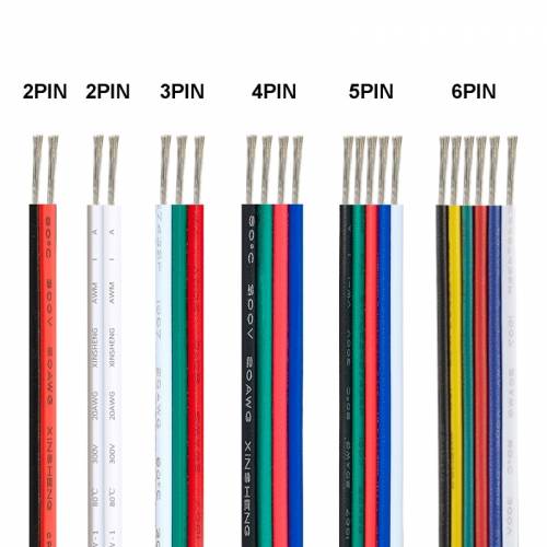 Cablu cu banda LED RGB 2/3/4/5/6 pini SM JST Cabluri de prelungire 5-100m Cablu electric pentru cablu pentru panou solar cu banda LED WS2812B