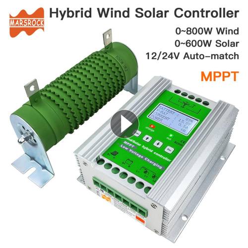 Controler de incarcare amplificator solar hibrid MPPT 1400W - 12/24V Aplicare automata pentru 800W 600W vant + 600W 400W solar cu sarcina de...