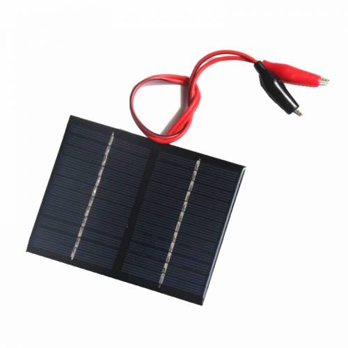 Panou solar din siliciu policristalin 12V 1 - 5W + Panou solar pentru jucarii cu clip tigru