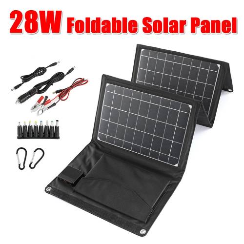 Panou solar pliabil USB 28W Celula solara Panou solar portabil Incarcator rapid pentru baterie de alimentare mobila Sursa de alimentare de urgenta in...