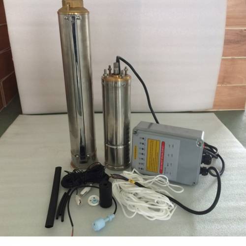 Livrare gratuita Pompa de apa solara Pompa submersibila pentru foraj cu controler MPPT 4SPC50/28-D24/250