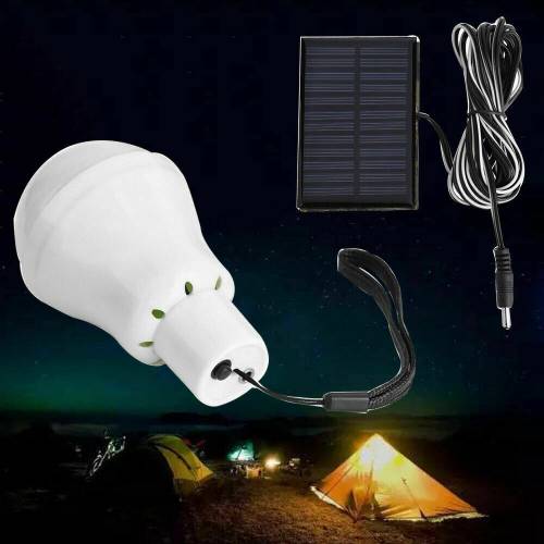 Becuri solare cu LED-uri Reincarcabile cu panou solar Cort de camping in aer liber Lampi cu iluminare mare Lumina alba super stralucitoare