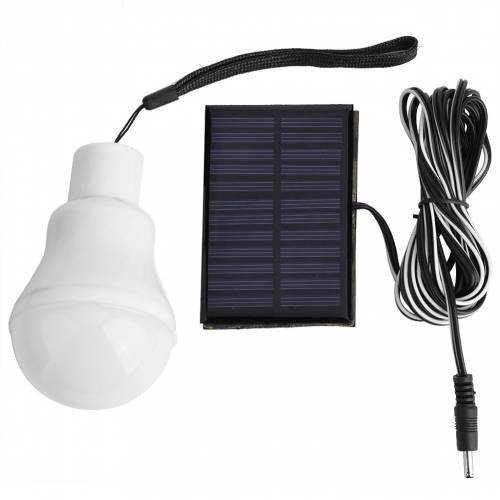 Bec solar cu LED in aer liber 15W 300LM Lampa portabila cu energie puternica - lumina solara - panou de alimentare reincarcabil - pentru interior -...