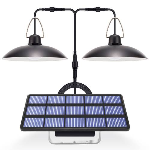 Lampa solara cu lumina solara LED cu panou solar suspendat pentru iluminat exterior in interior cu cablu de 9 - 8 ft - lumina solara - veranda de...