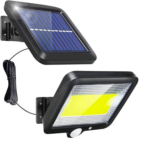 Lampi solare de miscare Outdoor 100LEDs Lumina de perete de securitate solara Auto Pornit / Oprit Panou solar impermeabil Lumina de noapte pentru...