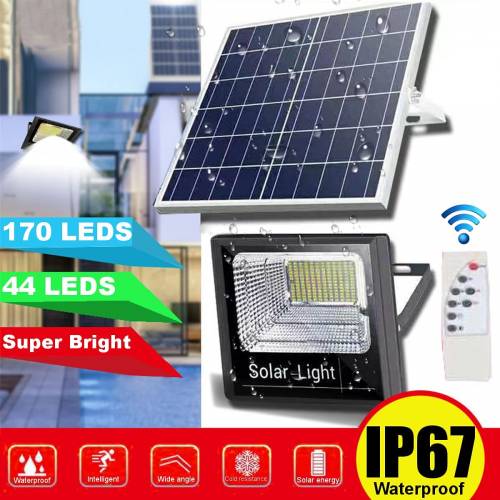 Lumina solara cu LED Lampi de gradina impermeabile pentru exterior pe panoul de energie solara Powelful Lampa solara in aer liber IP67 Iluminat...