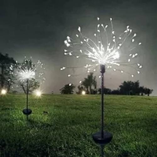 Lumini solare cu LED-uri pentru artificii in aer liber - iarba de papadie - lampa cu focuri de artificii - sir de lumini pentru gradina - gazon -...
