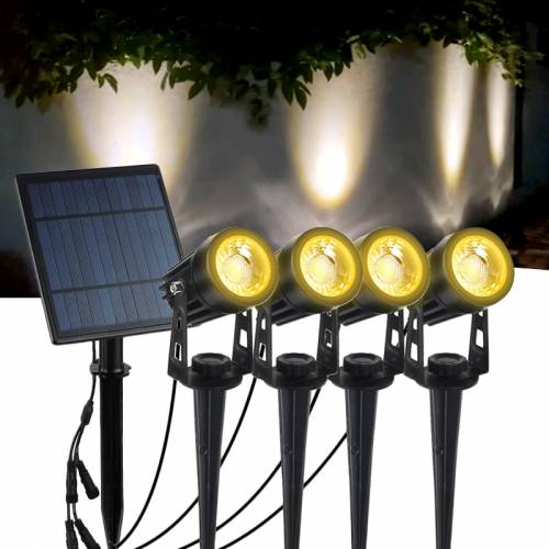 Proiector solar cu LED-uri pentru exterior Impermeabil Gradina Cai de decorare Lampa Peisaj Curte Gazon Iluminat cu panouri solare
