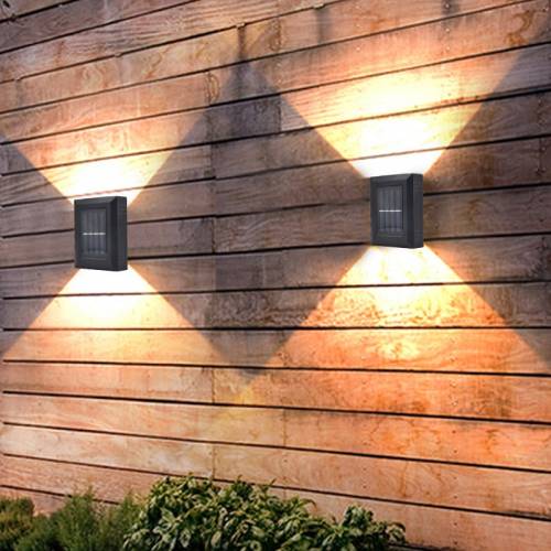 Lampi de perete solare cu LED PheiLa Lampa impermeabila in aer liber alimentata de lumina soarelui pentru iluminat public de curte de gradina
