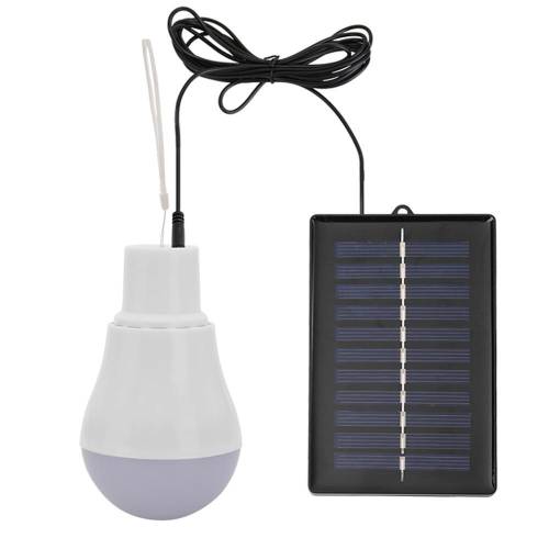ALLOET 5V 15W 300LM Lampa solara exterioara cu economie de energie Becuri LED reincarcabile cu panou portabil de energie solara Iluminat exterior