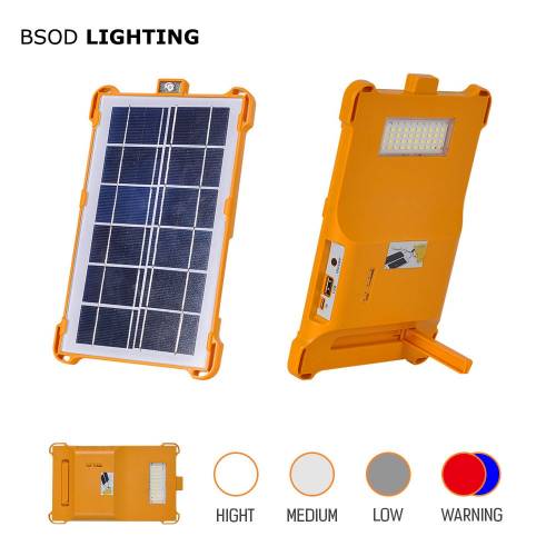 Camping Lantern Iluminat portabil cu led cu baterie reincarcabila Panou solar Banc de alimentare pentru telefon Lampa de avertizare LED SOS in aer...