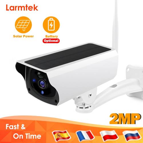 2022 Larmtek Camera IP de exterior WiFi Supraveghere video impermeabila CCTV Camera de securitate pentru acasa Panou solar Baterie reincarcabila PIR