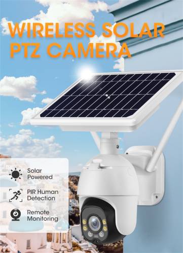 Camera cu panou solar in aer liber 4G WiFi Versiune PTZ 1080P Securitate Wireless Monitor IP67 Impermeabil CCTV Supraveghere inteligenta la domiciliu