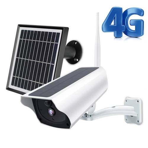 Camera SIM 4G LTE Camera WiFi Baterie cu energie solara Camera PIR Rezistent la apa Camera fara fir cu panou solar