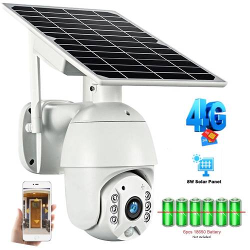 Camera solara 4G Wifi cu putere redusa - audio dual - cu alarma de intruziune - Camere 1080P HD - panou solar - monitorizare in aer liber - camera...
