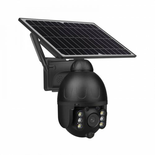 Camera solara HD 1080P Camera cu panou solar de putere redusa Alarma audio duala de intruziune Monitorizare in aer liber Camera rezistenta la apa